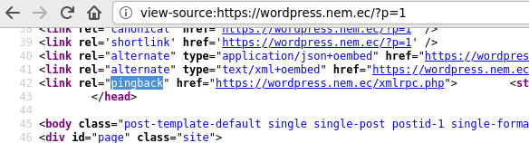 pingback source