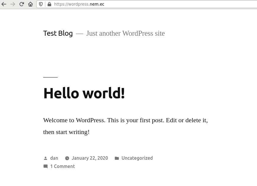 wordpress homepage